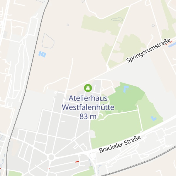 Map of Atelierhaus Westfalenhütte