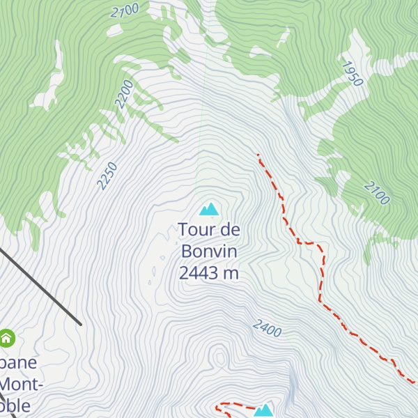 Map of Tour de Bonvin