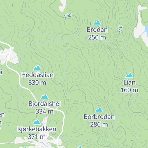 Map of Lunndalsknuten