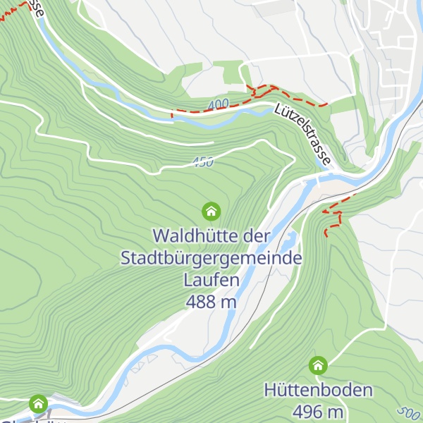 Map of Waldhütte der Stadtbürgergemeinde Laufen