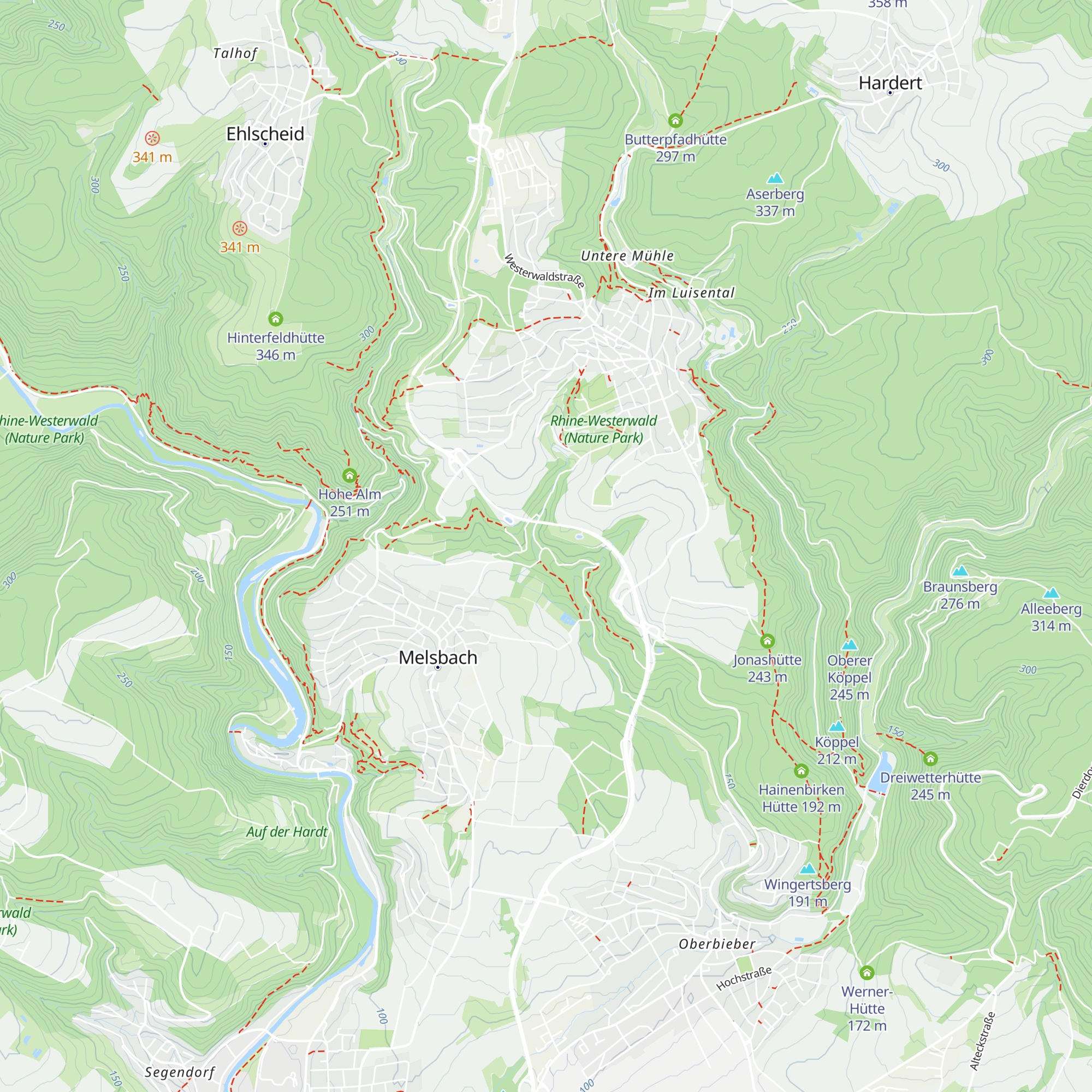 Grillhütte Melsbach map