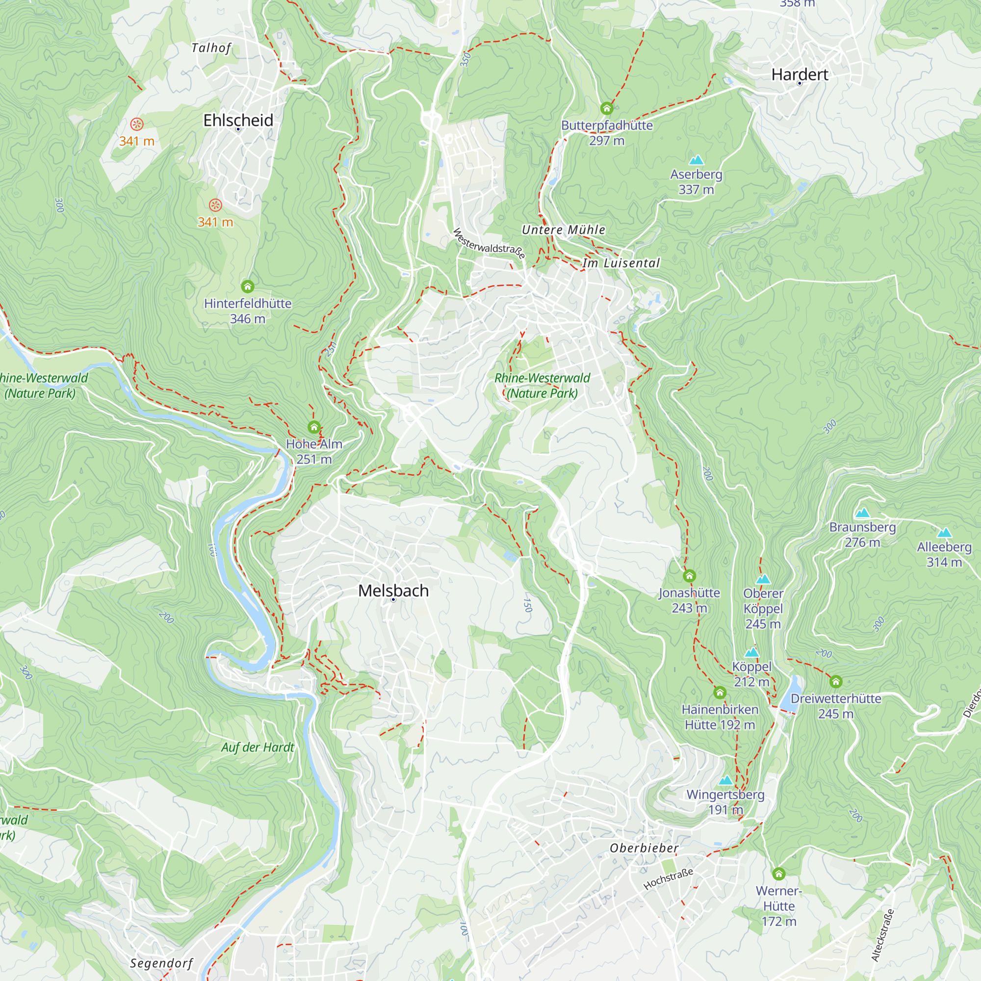 Grillhütte Melsbach map