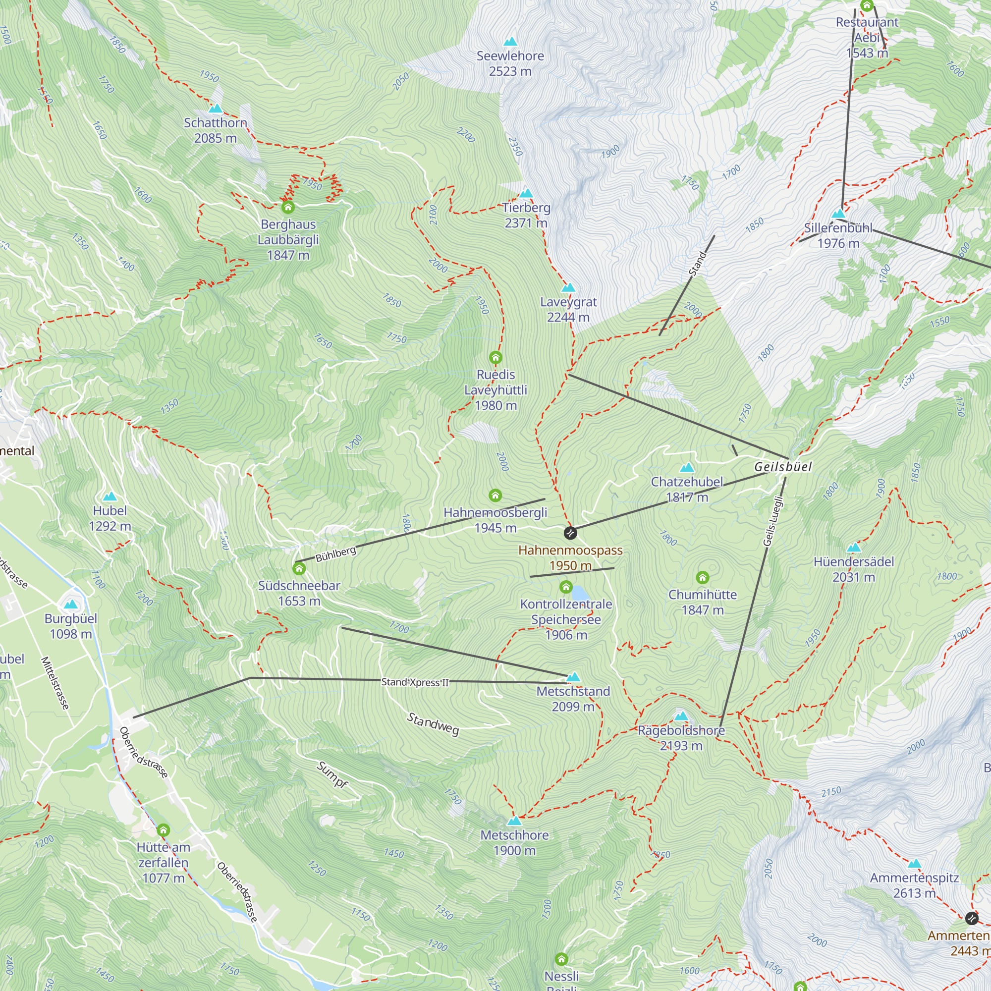 Hahnemoosbergli map