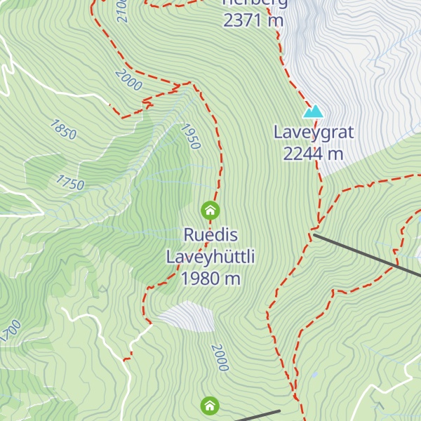 Map of Ruedis Laveyhüttli