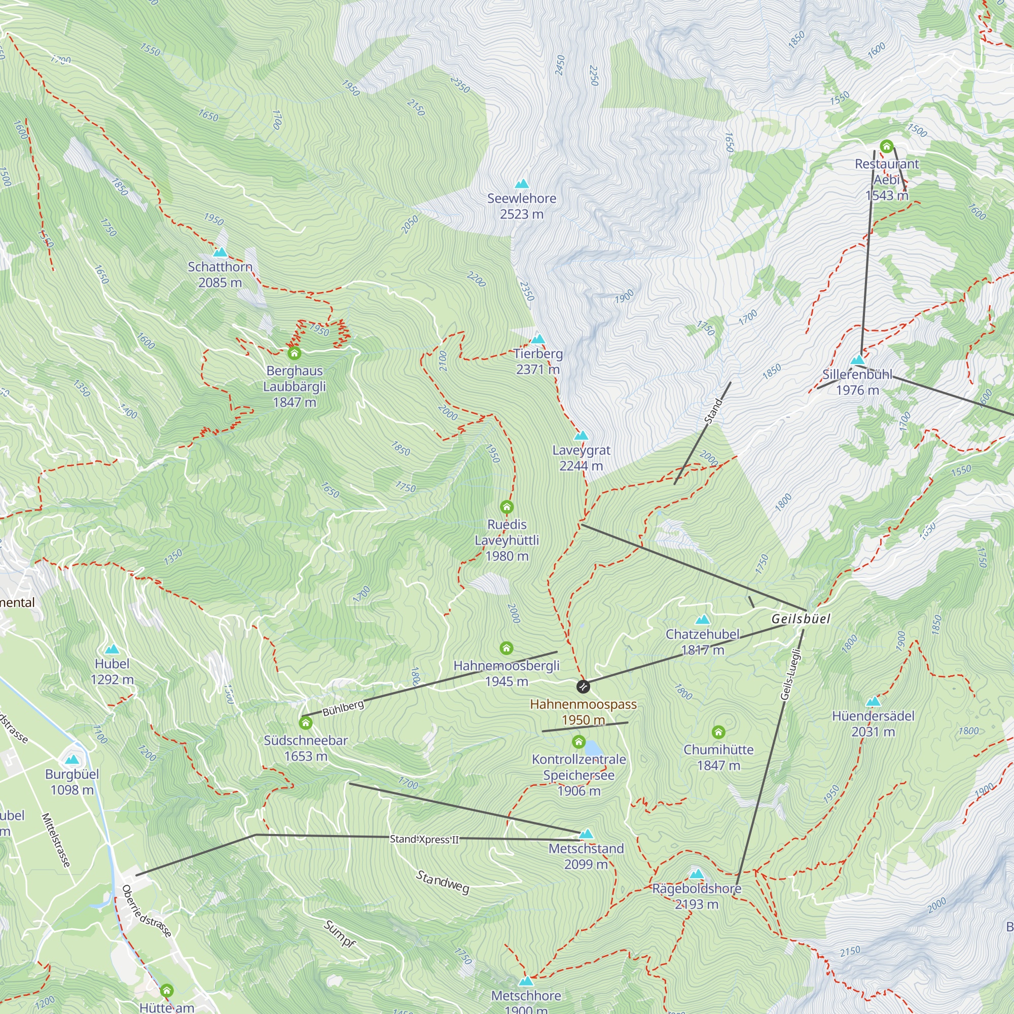 Ruedis Laveyhüttli map