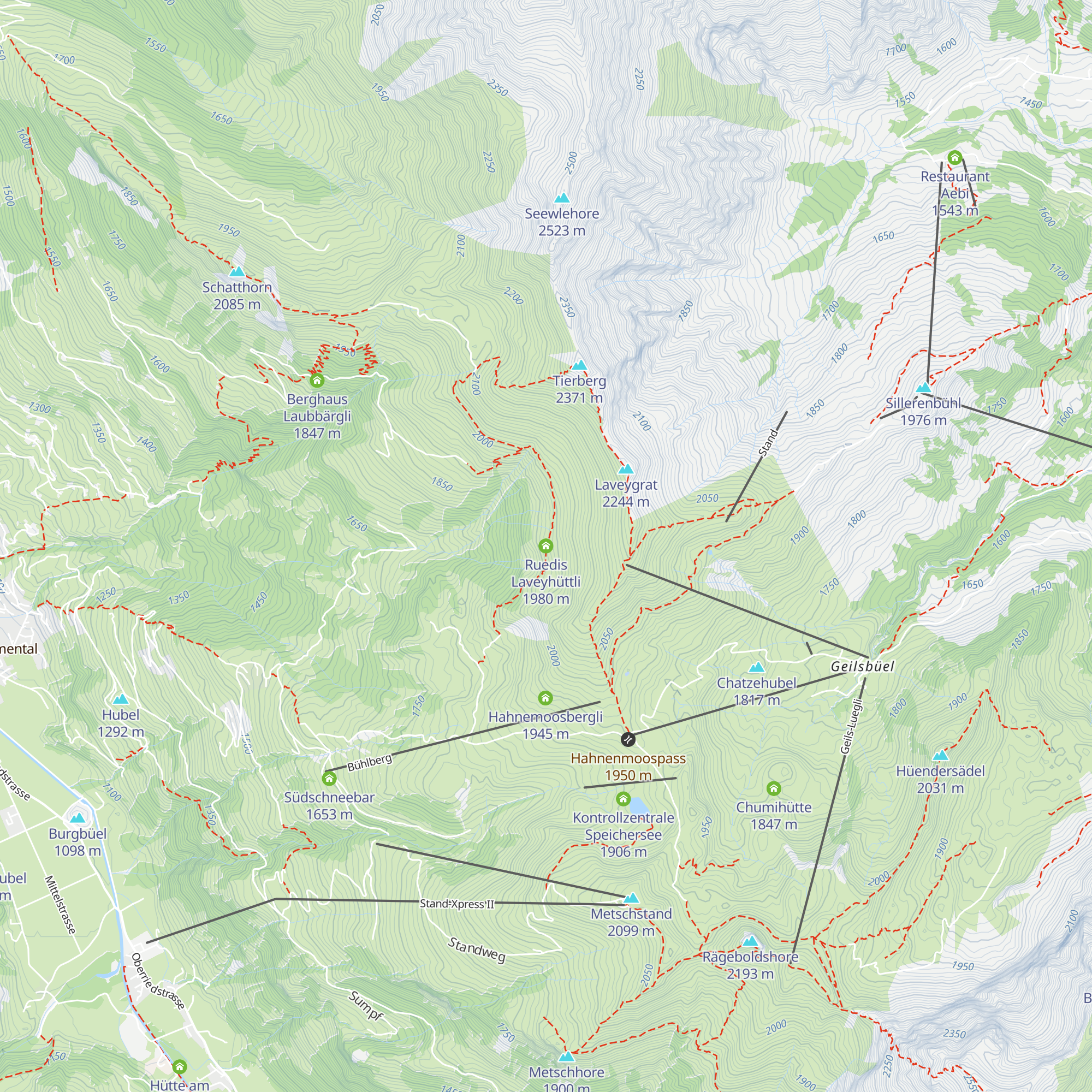 Ruedis Laveyhüttli map
