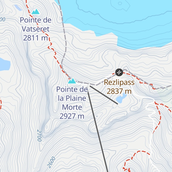 Map of Plaine Morte