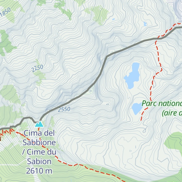 Map of Pointe de Peyrefique / Punta di Peirafica