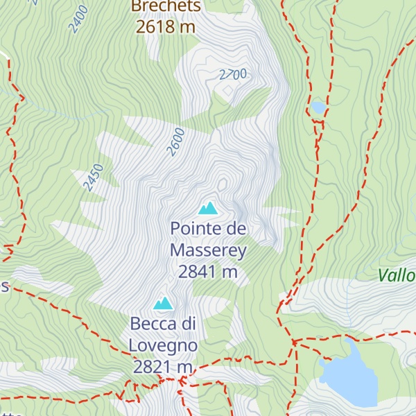 Map of Pointe de Masserey