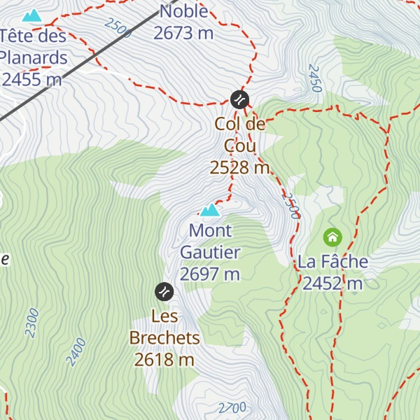 Map of Mont Gautier