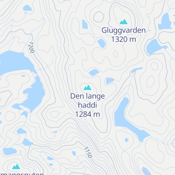 Map of Den lange haddi