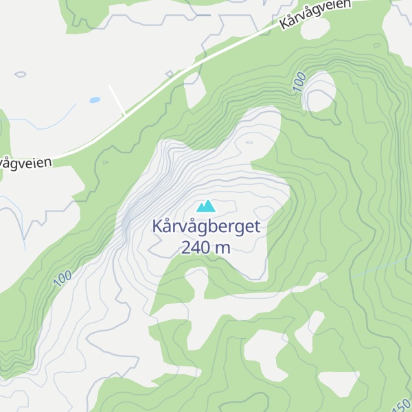 Map of Kårvågberget