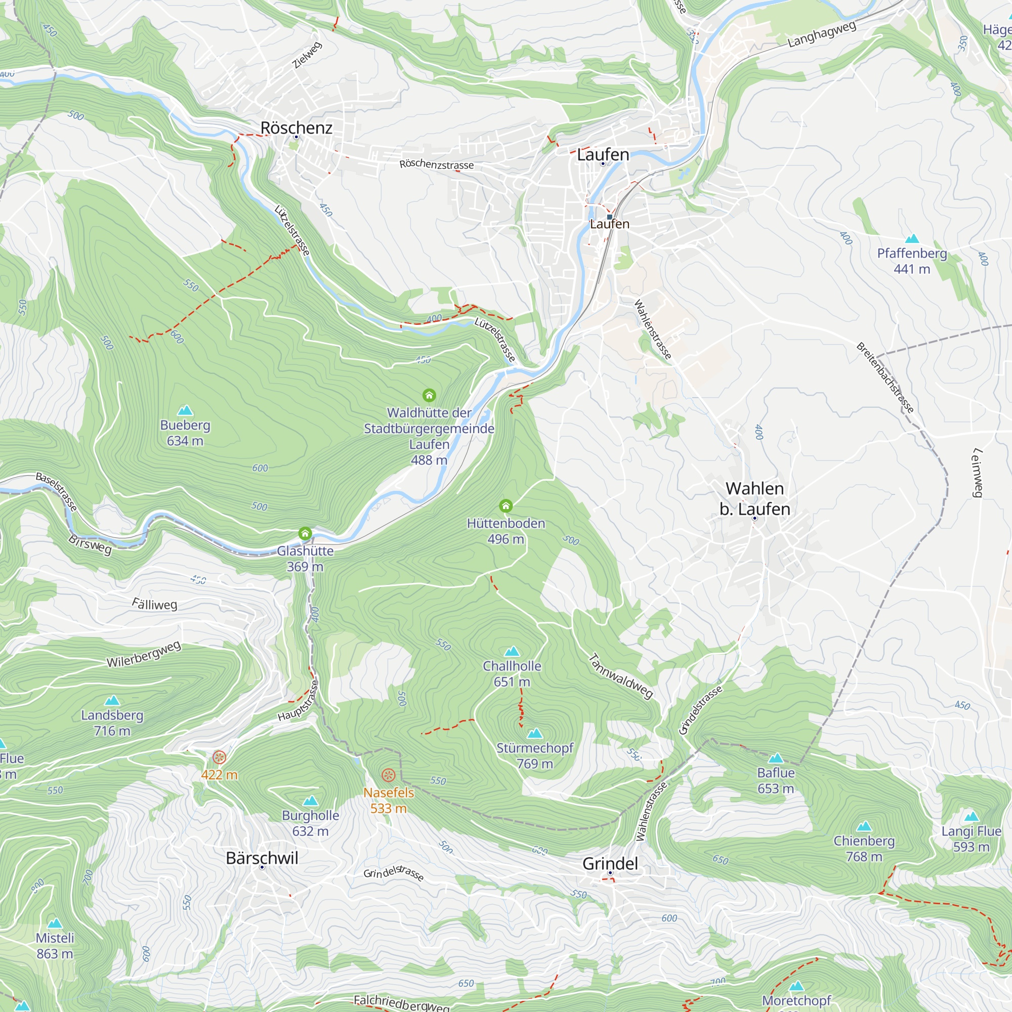 Hüttenboden map