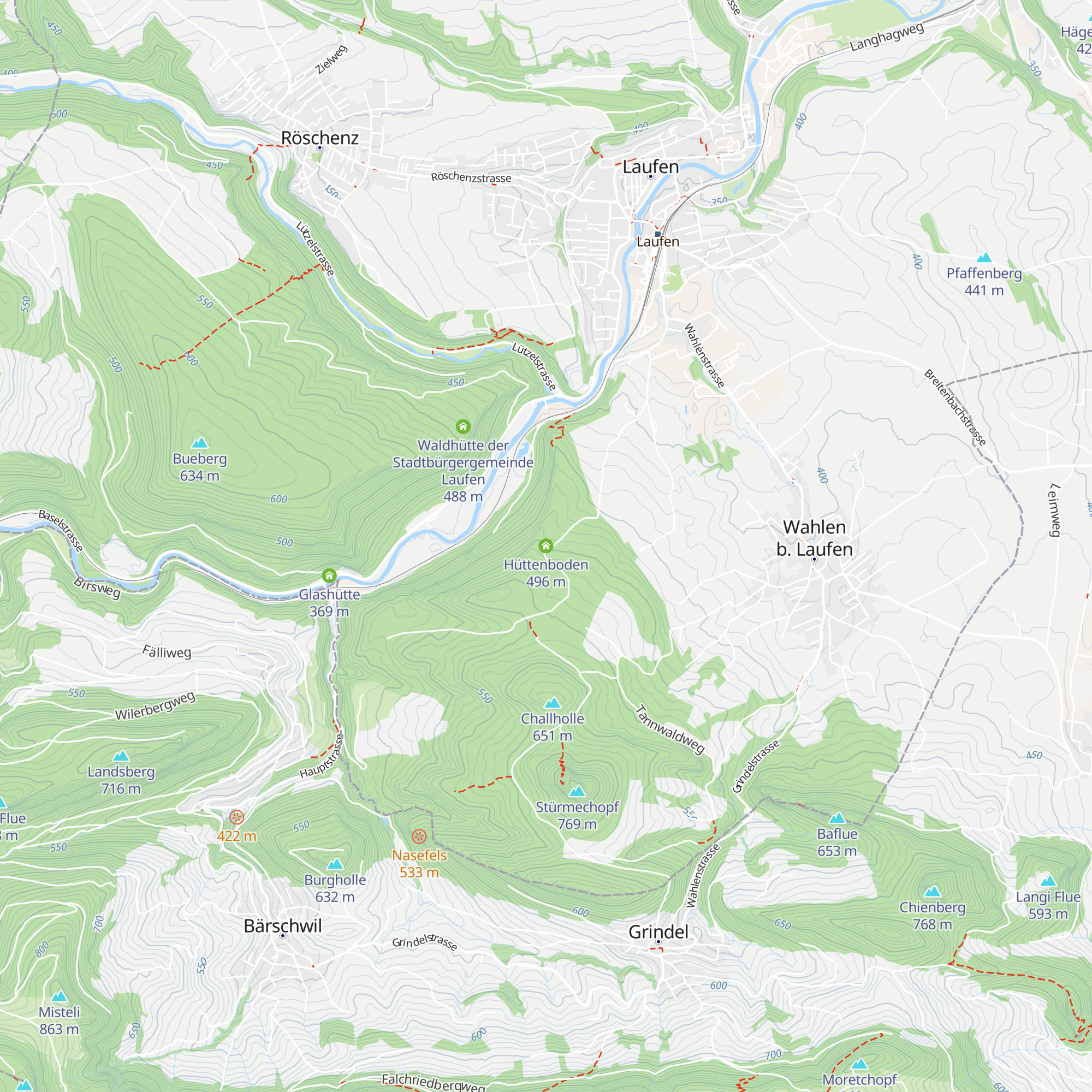 Hüttenboden map