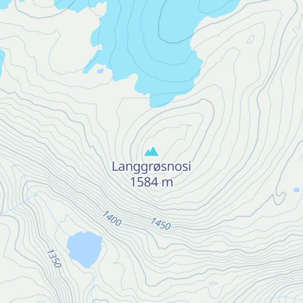 Map of Langgrøsnosi