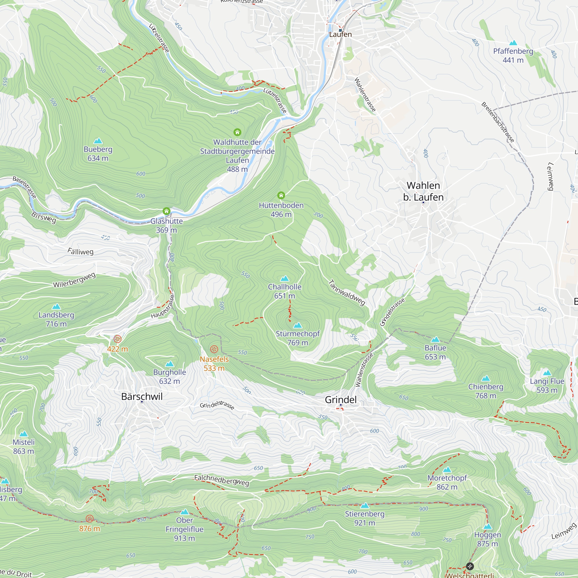 Laubhütte map