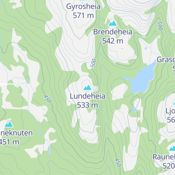 Map of Lundeheia