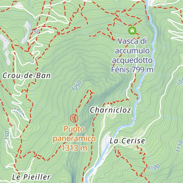 Map of ruderi ricovero eremita
