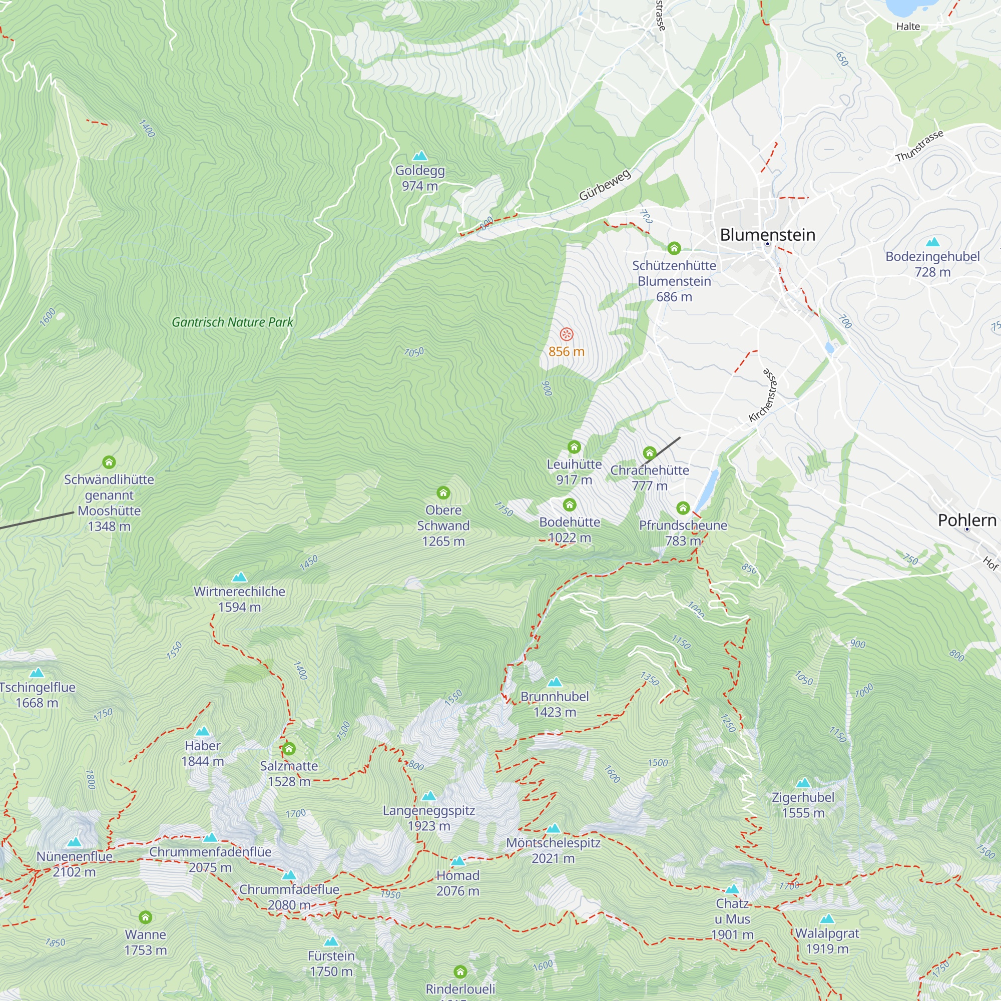 Bodenhütte map