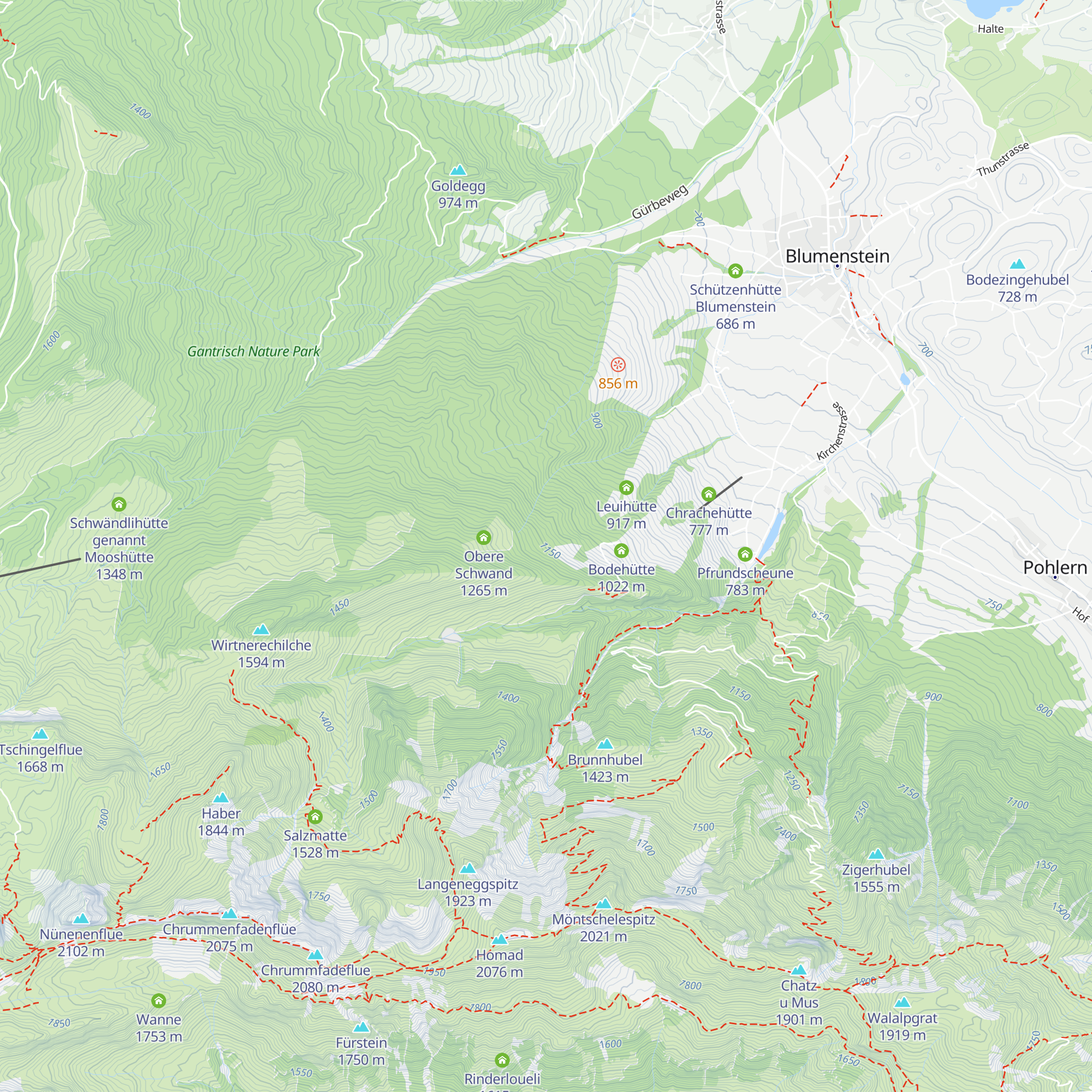 Bodenhütte map