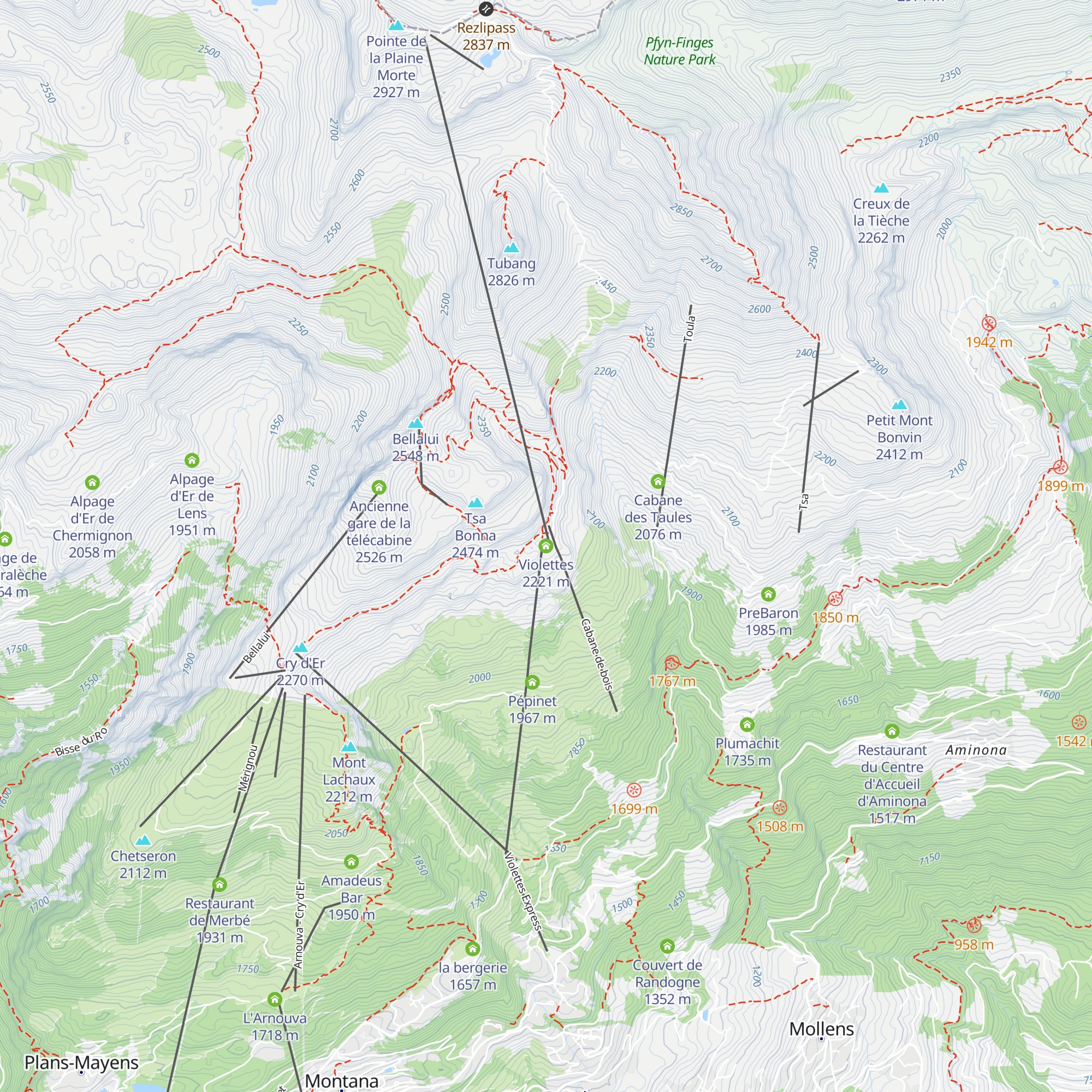 Violettes map