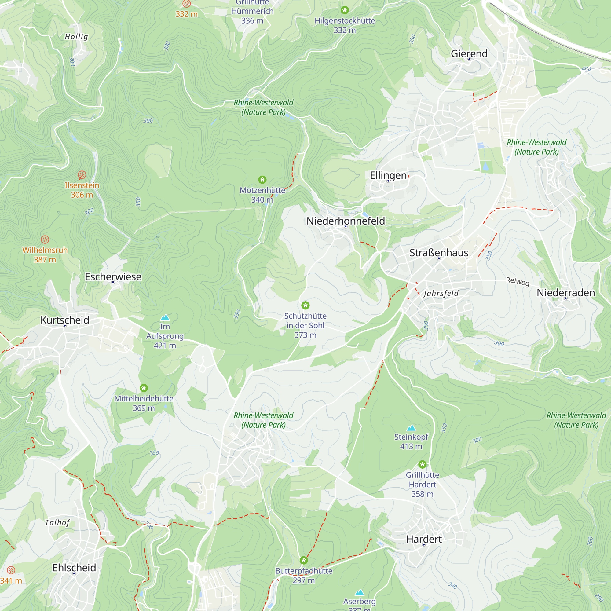 Schutzhütte in der Sohl map