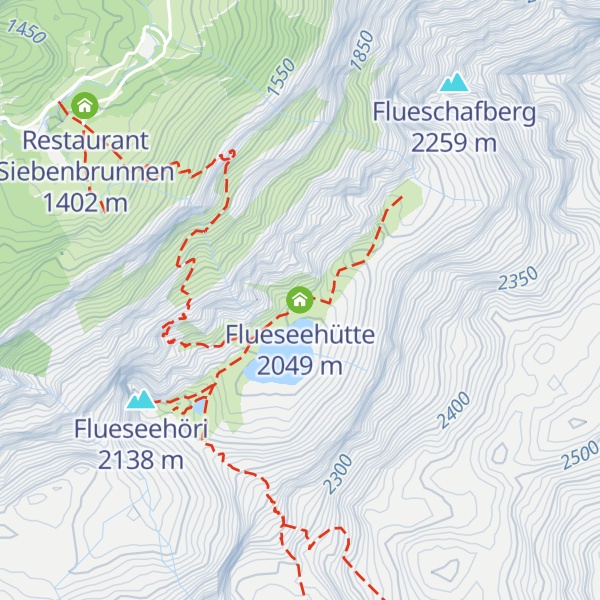 Map of Flueseehütte