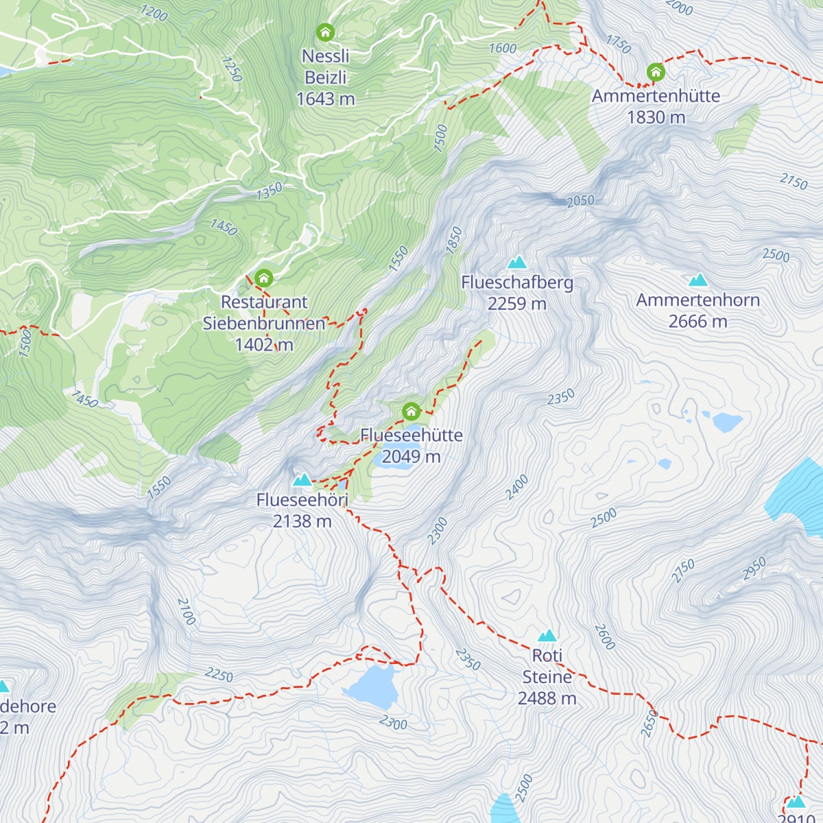 Flueseehütte map