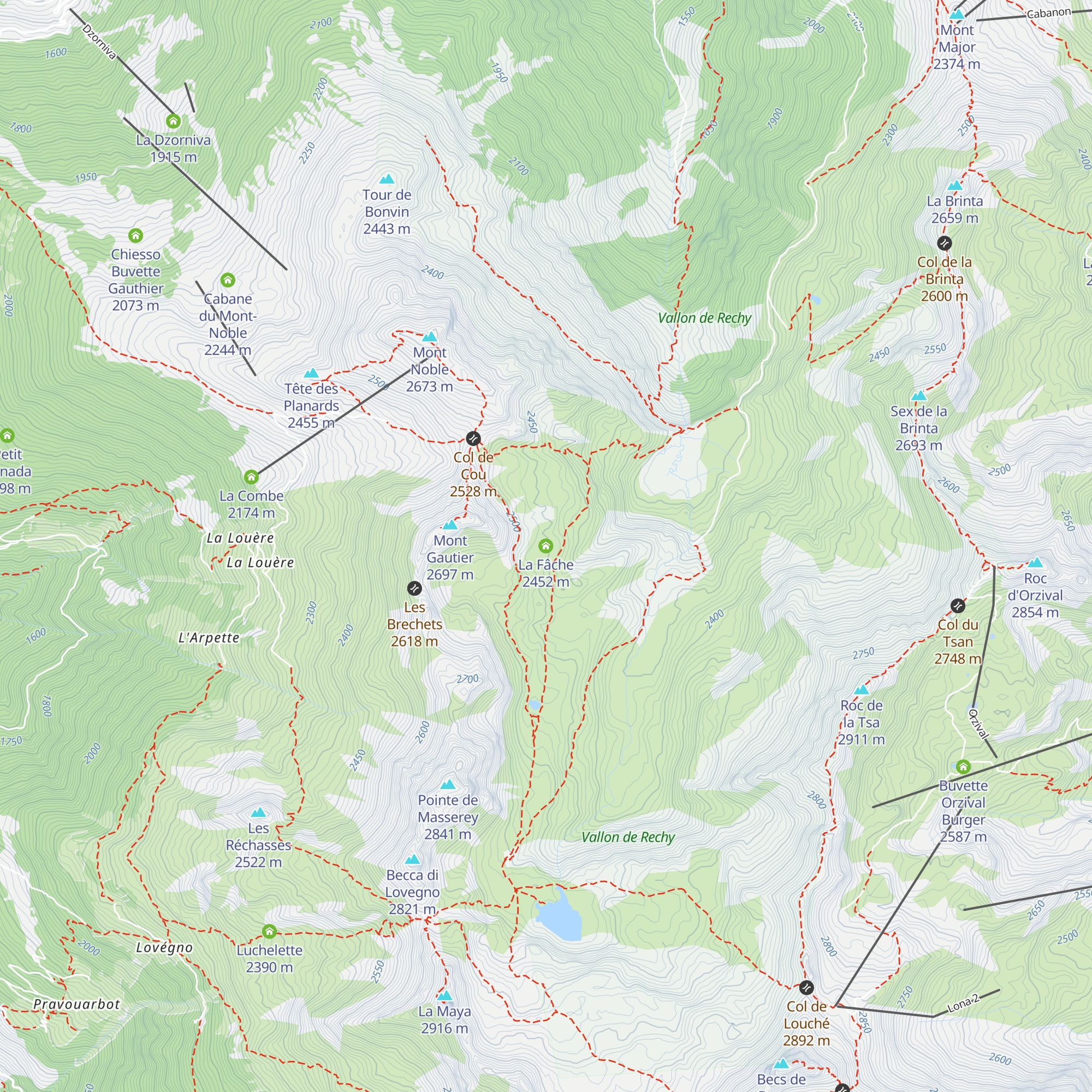 La Fâche map
