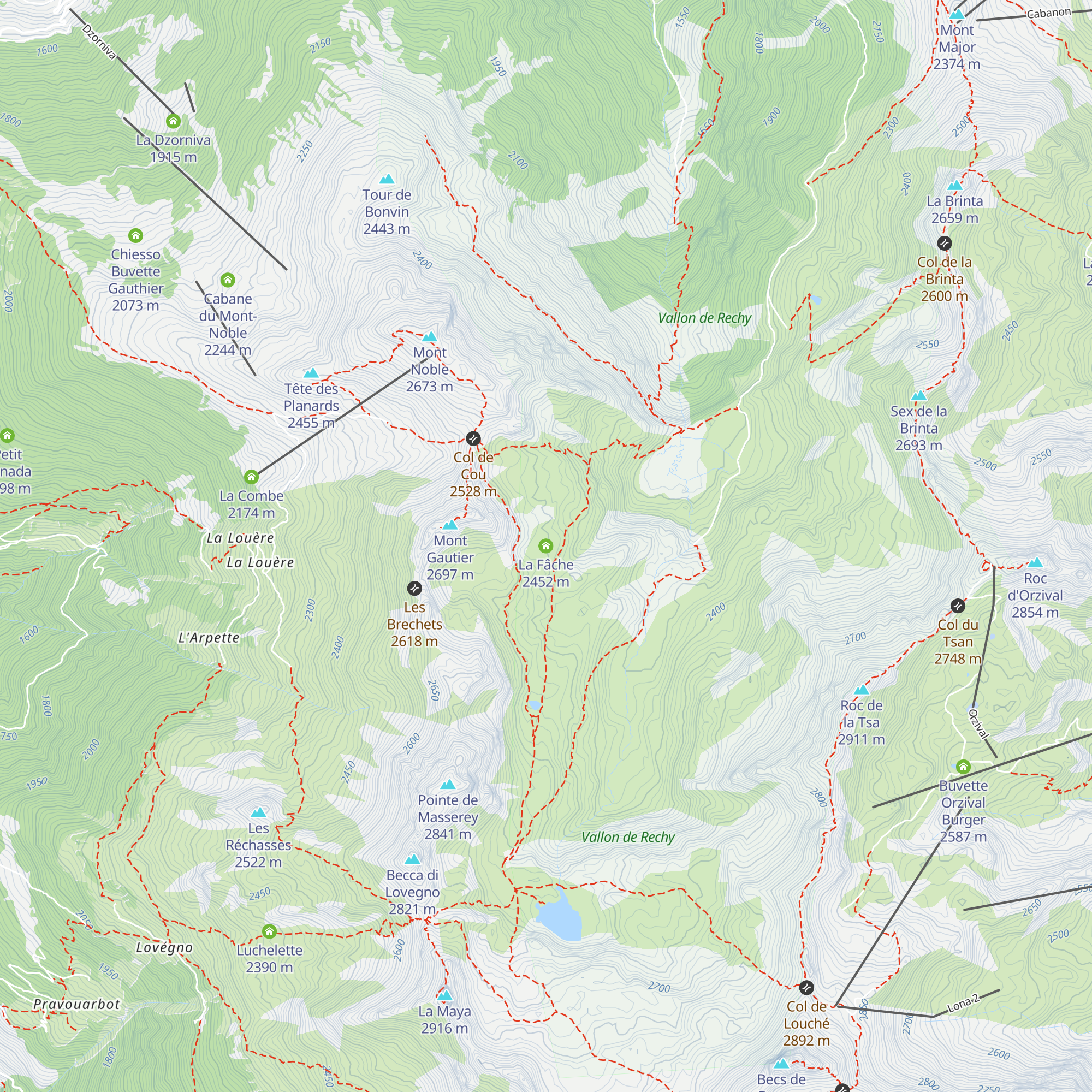 La Fâche map