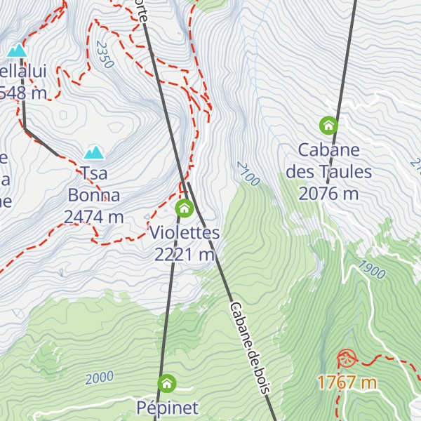Map of Cabane des Violettes