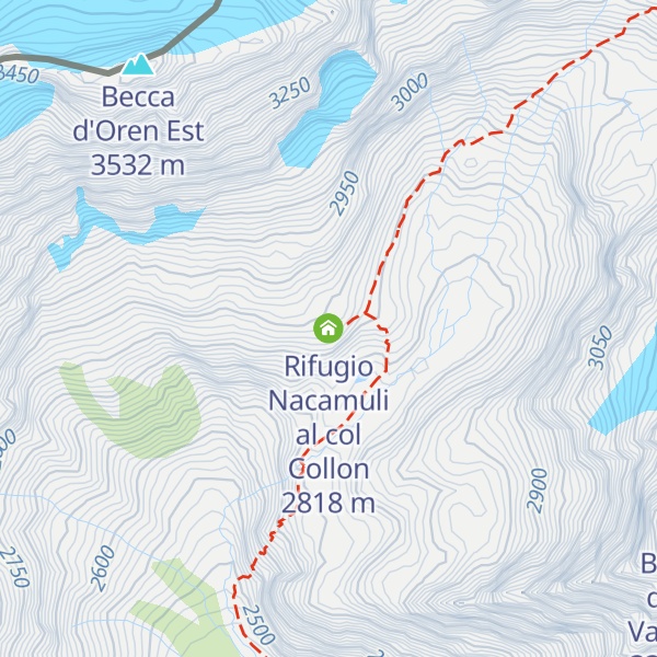 Map of Rifugio Nacamuli al col Collon