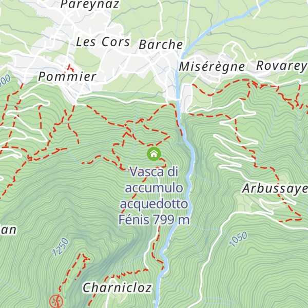 Map of Vasca di accumulo acquedotto Fénis