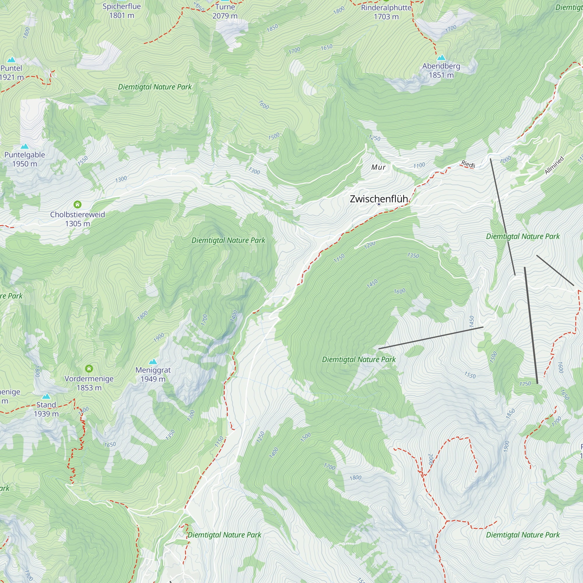 Anger Hütte map