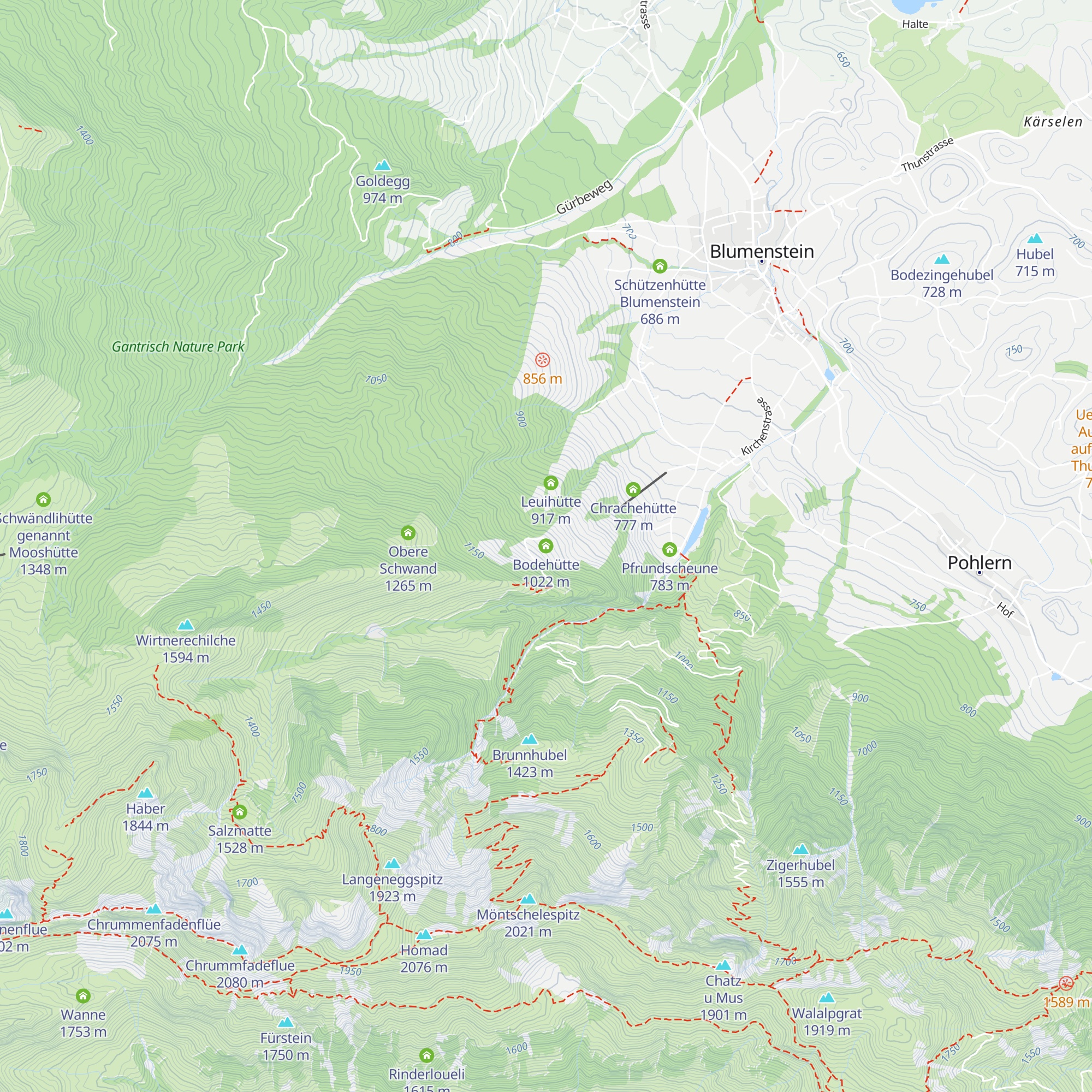 Bodehütte map