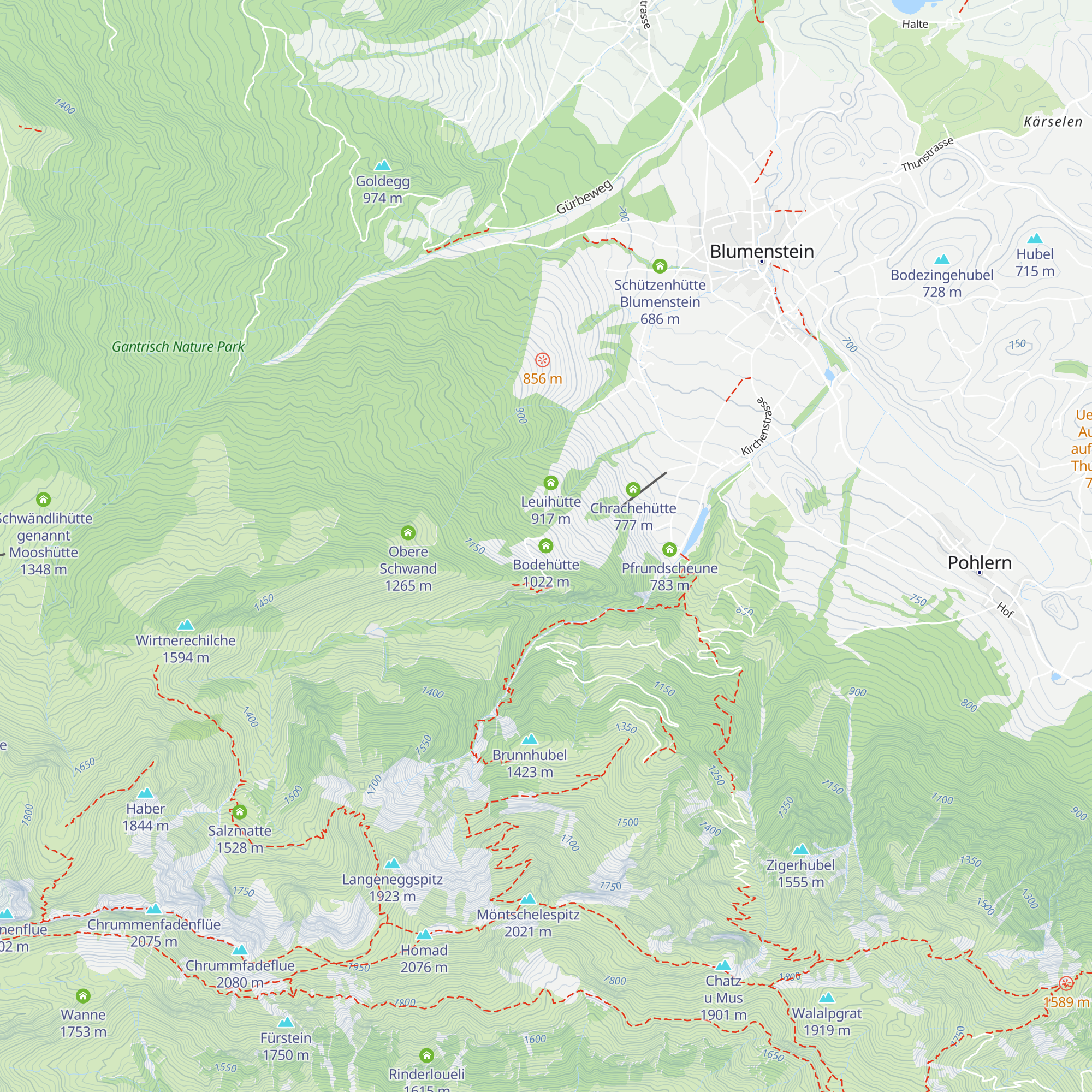 Bodehütte map