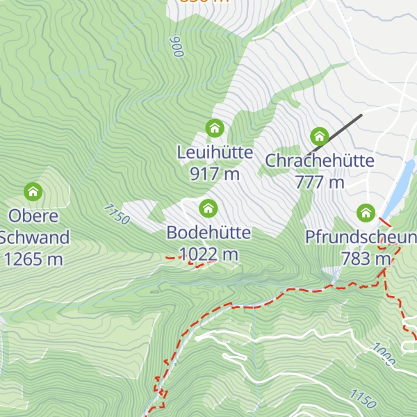 Map of Bodehütte