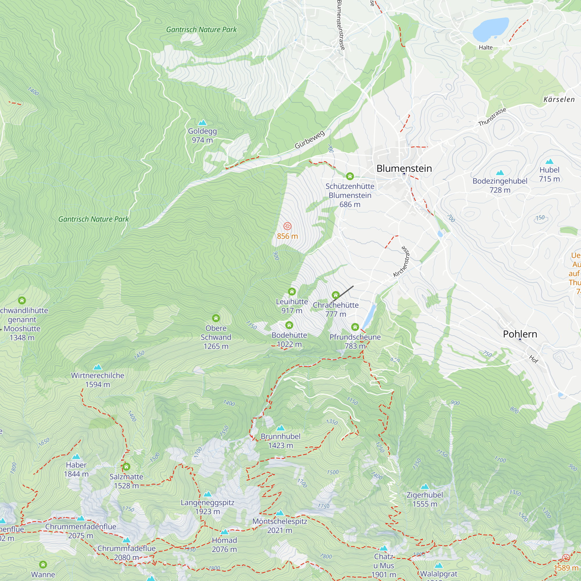 Bodenhütte map