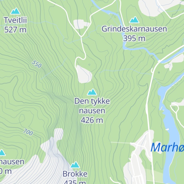 Map of Den tykke nausen