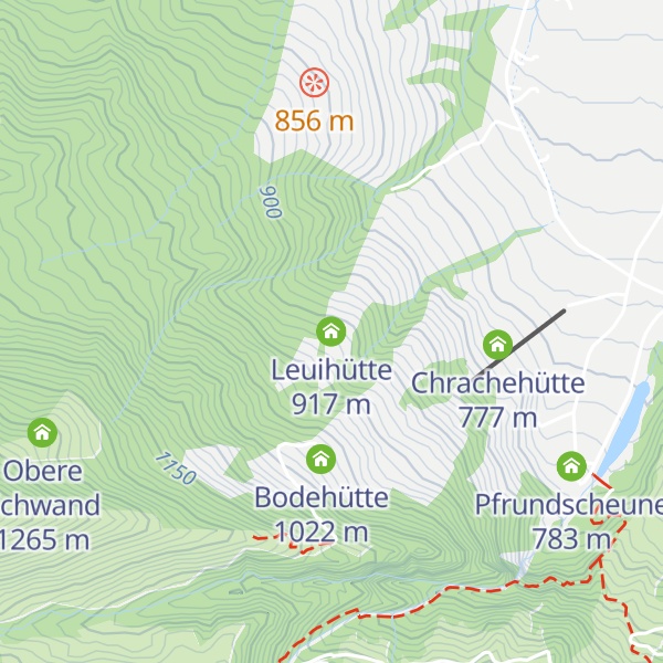 Map of Leuihütte