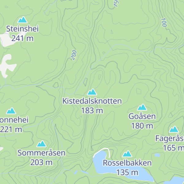 Map of Kistedalsknotten