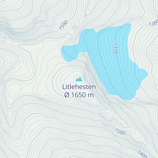 Map of Litlehesten Ø