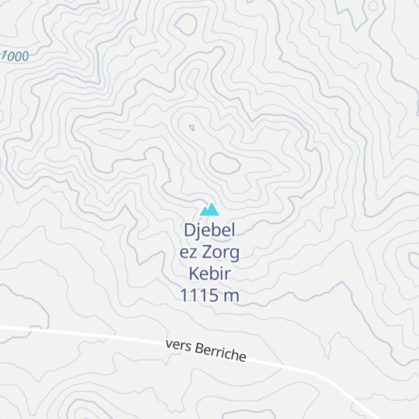 Map of Djebel ez Zorg Kebir