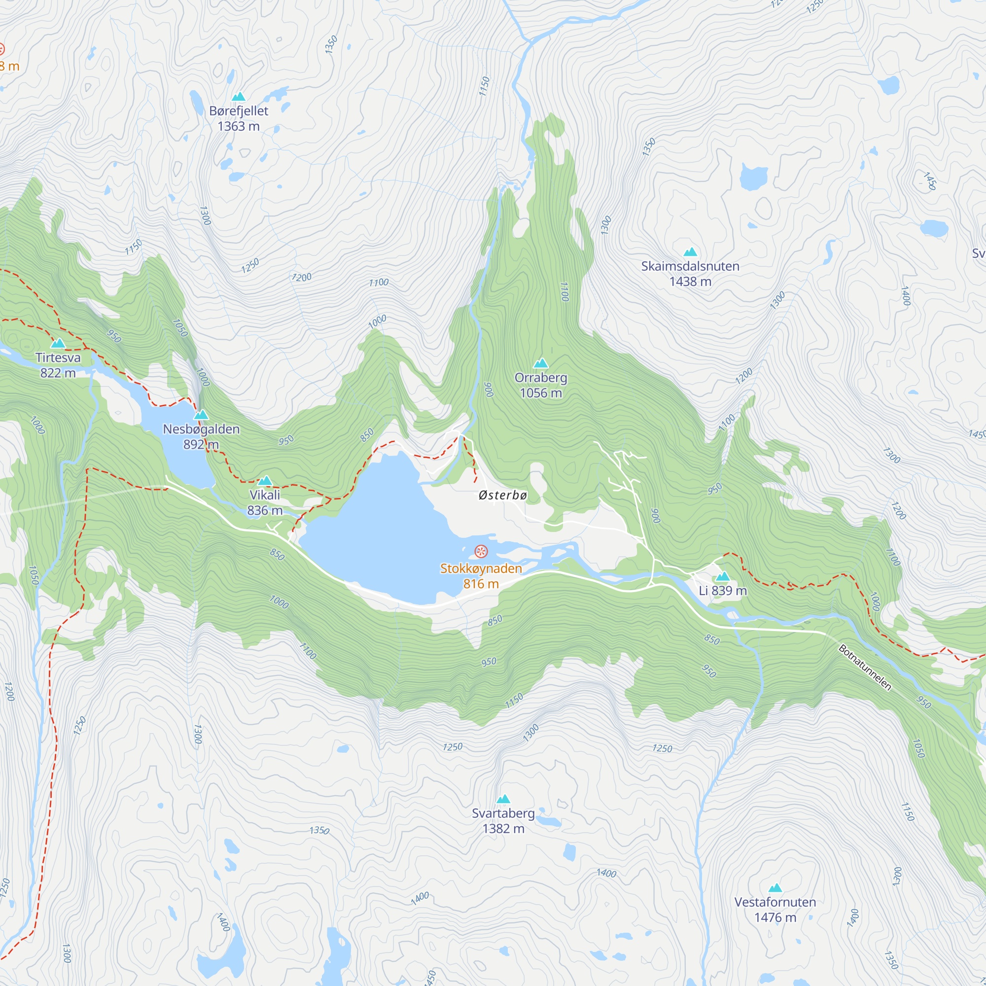 Østerbø Fjellstove map