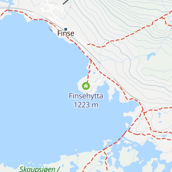 Map of Finsehytta