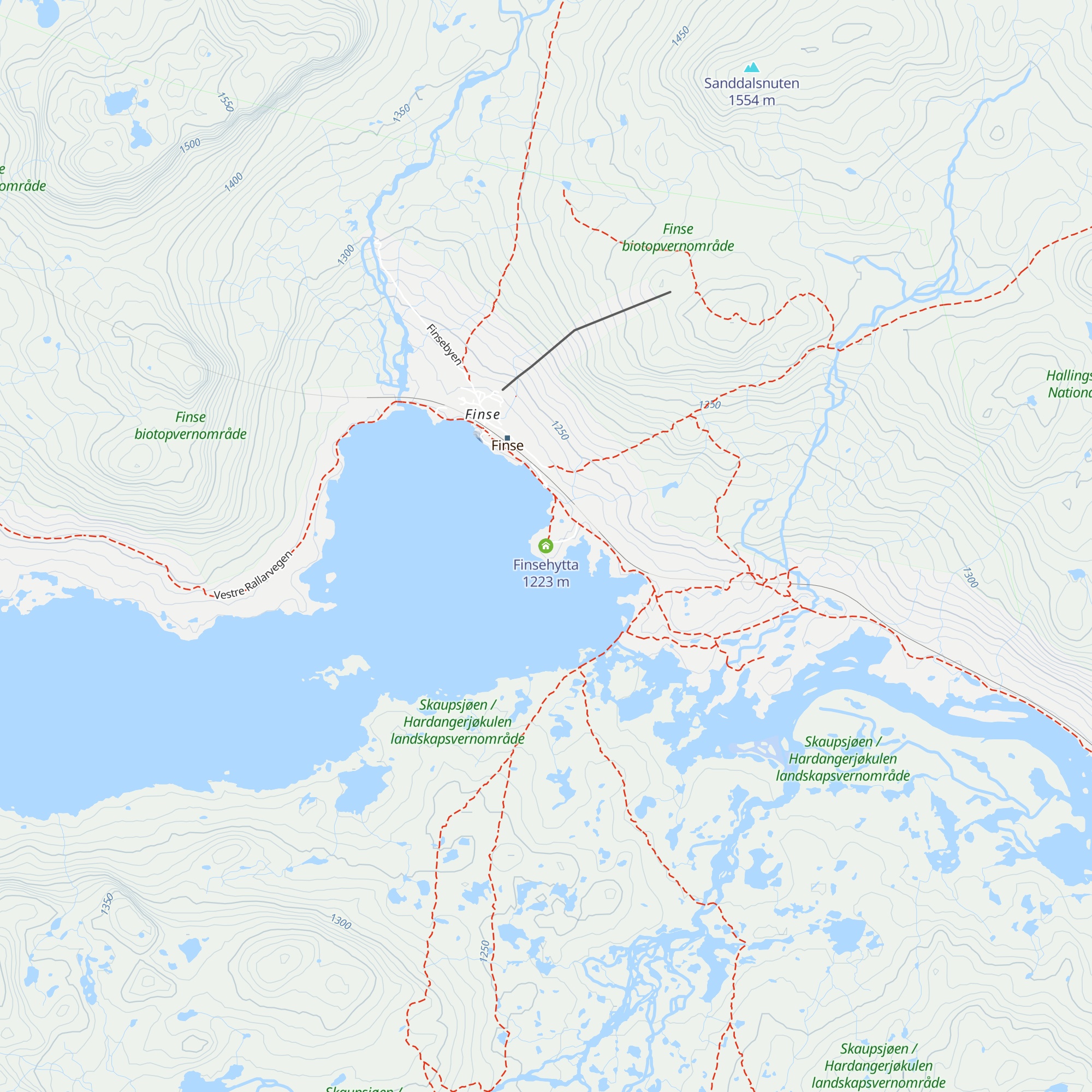 Finsehytta map