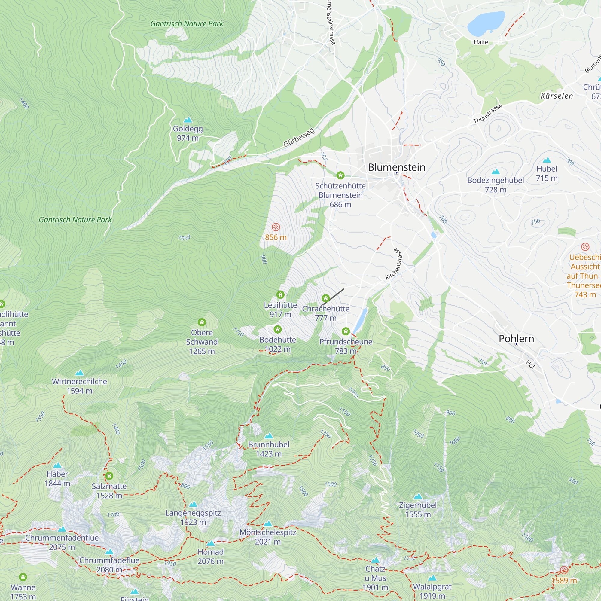 Hölzlihütte map