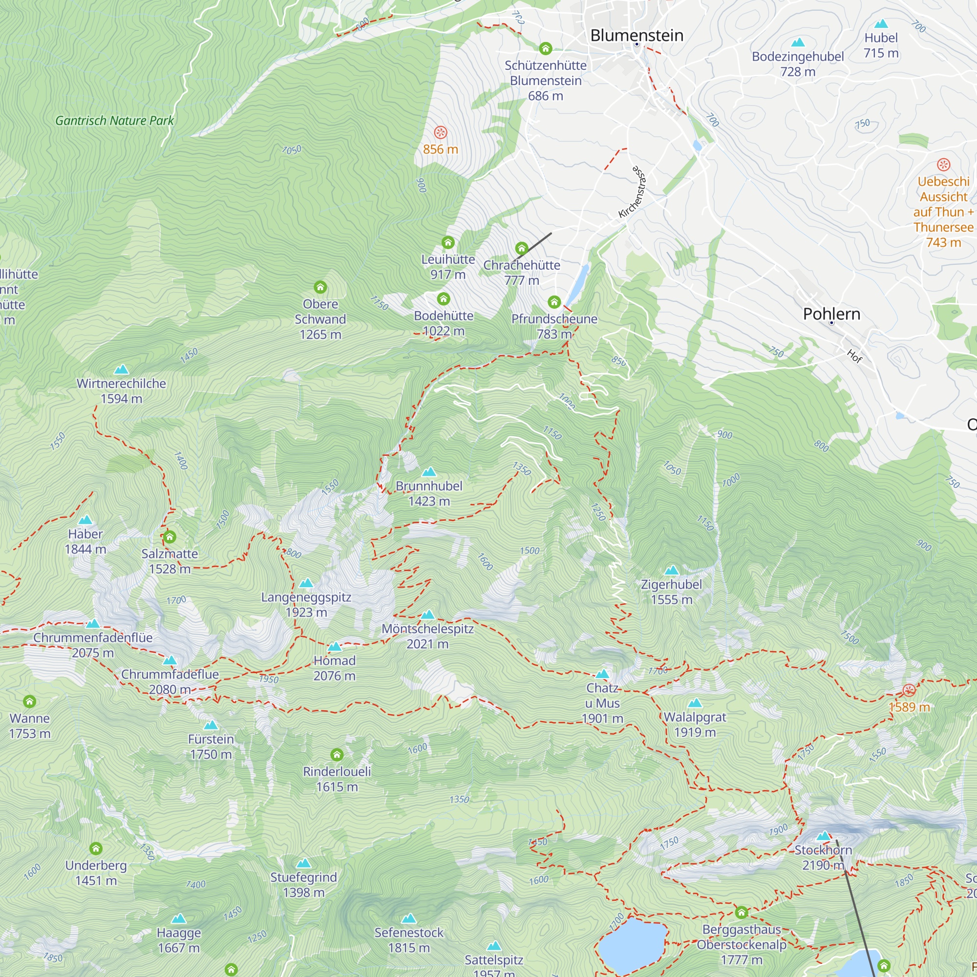 Möntschelealp map