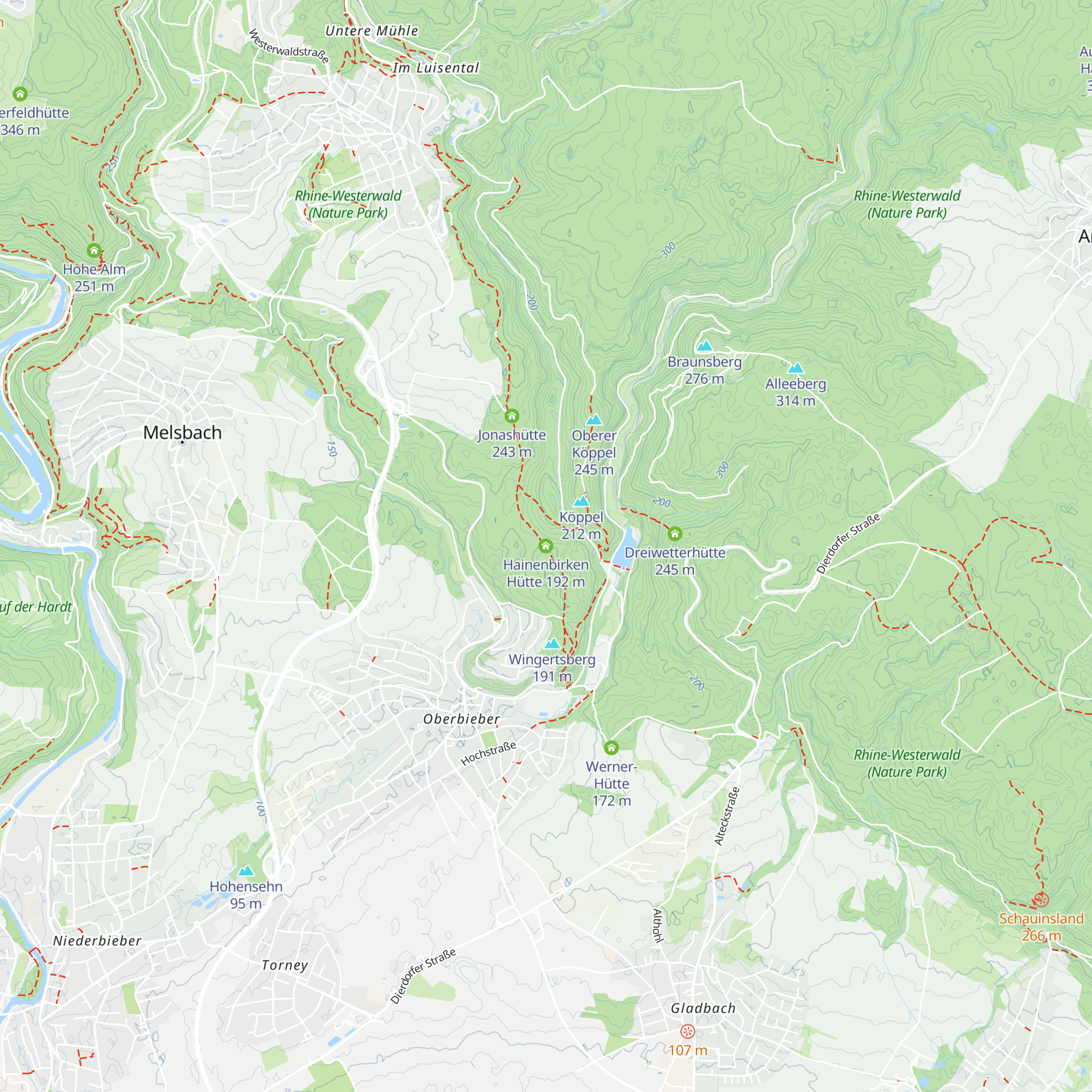 Hainenbirken Hütte map