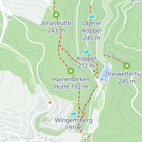Map of Hainenbirken Hütte